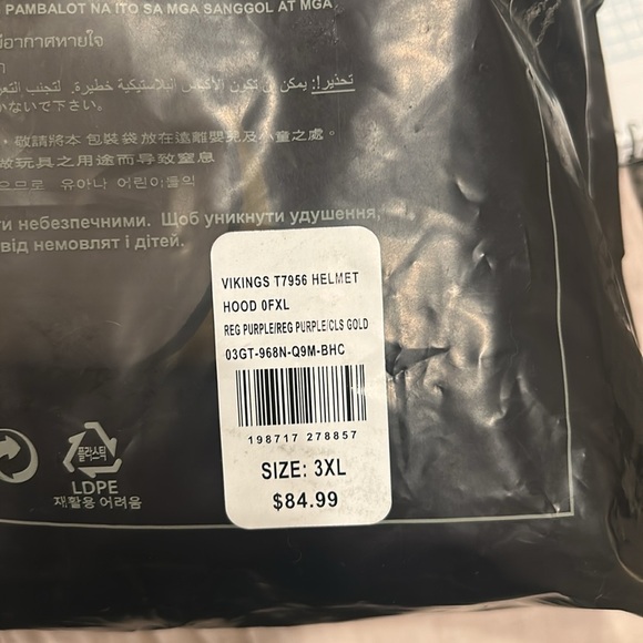 NFL Team Apparel Unique Vikings Hoodie 3XL - Picture 8 of 8